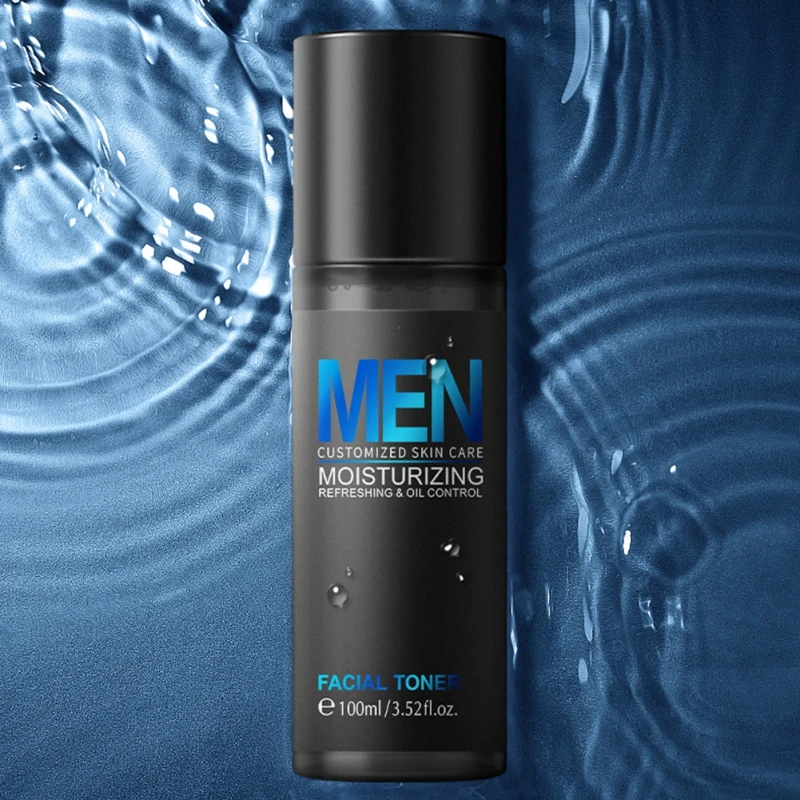 

100ml Men Facail Toner Moisturizing Oil Control Skin Tones Brighten Anti- Aging Recondition Purify Skin Refreshing Pores Shrink