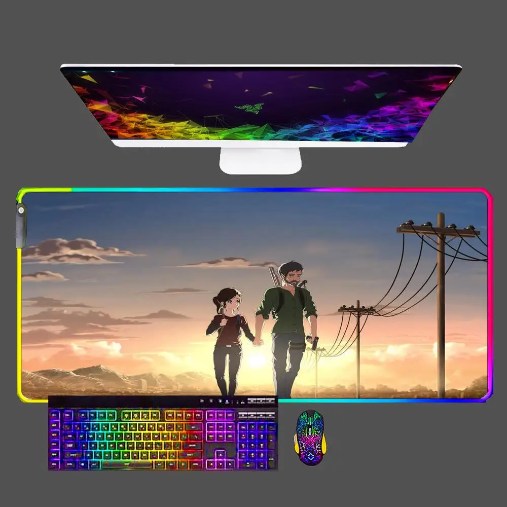 

The Last of US RGB Anime Mouse Pad XXL Kawaii Gaming Accessories Mini PC Computer Keyboard Gamer Desk Mat Alfombrilla Mousepad