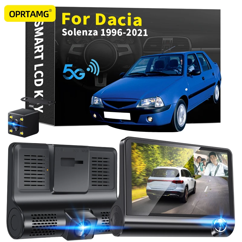 

OPRTAMG Dash Cam Car DVR 3 Cameras Lens 4.0 Inch 1080P dashcam For Dacia Solenza 1994 1995 1995 1996-2018 2019 2020 2021 2022