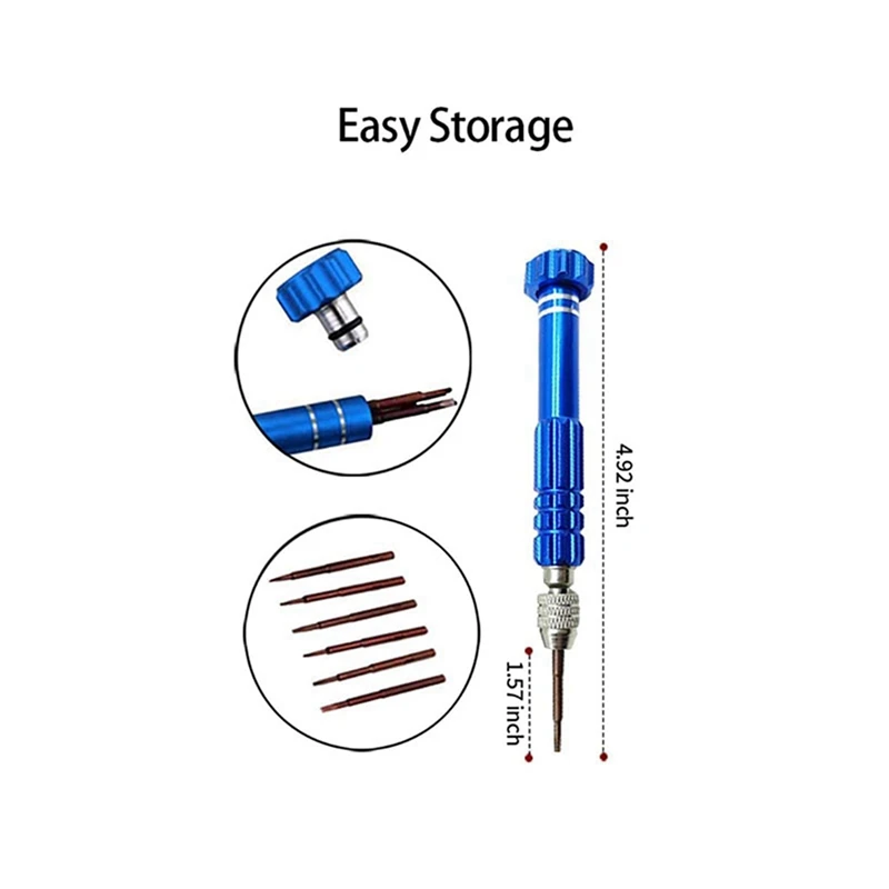 GTBL 3X Магнитный набор крошечных отверток 6 в 1 маленьких Идеальные мини-винты для