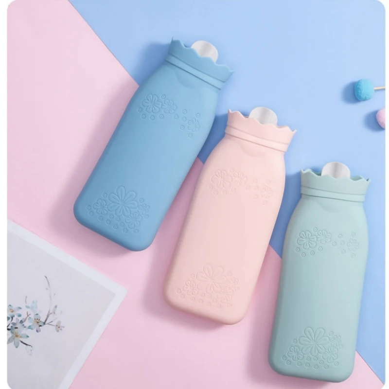 

Silicone Hot Water Bag Water-filled Hots Water Bottle PVC Heating Hand Warmer Keep Warm Belly Hands And Foot Warmers for Women