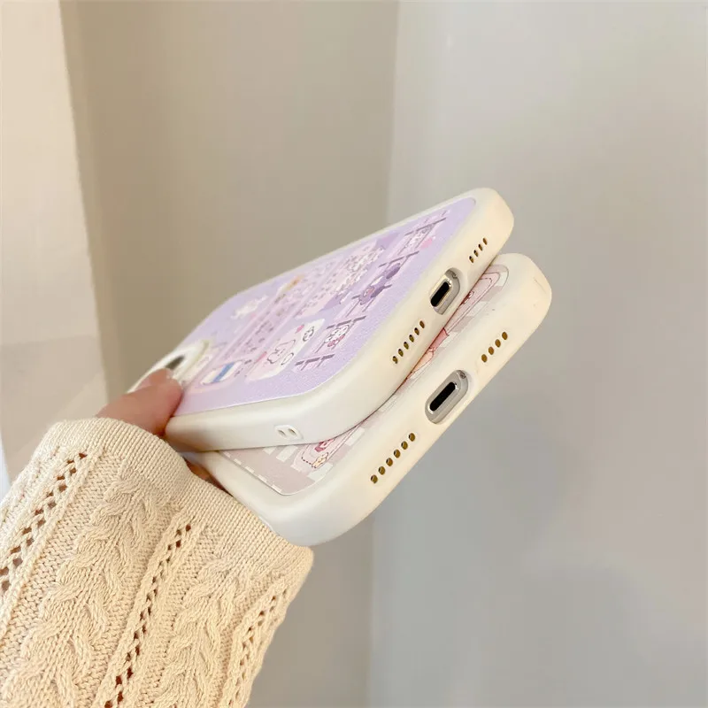 Противоударный мягкий кожаный чехол для телефона с милым медведем и мультяшным