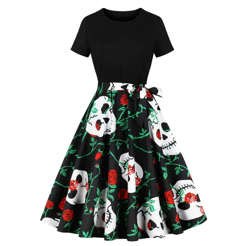 Платье женское с коротким рукавом модная Повседневная Удобная одежда винтажным