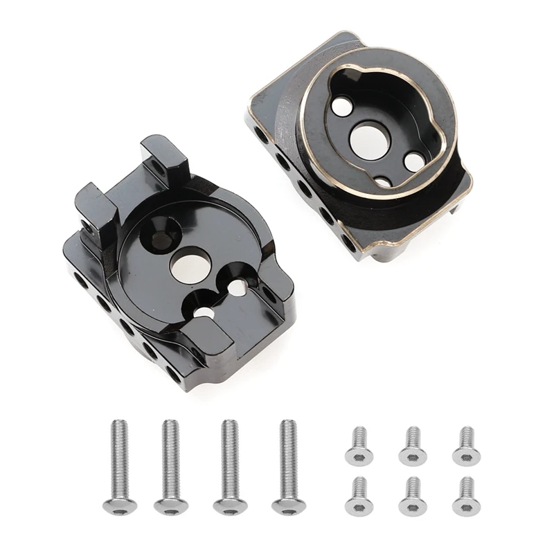 

2Pcs Black Brass Rear Portal Axle Mount Hub Carrier For 1/10 RC Crawler Car Traxxas TRX4 TRX-4 Upgrades Parts