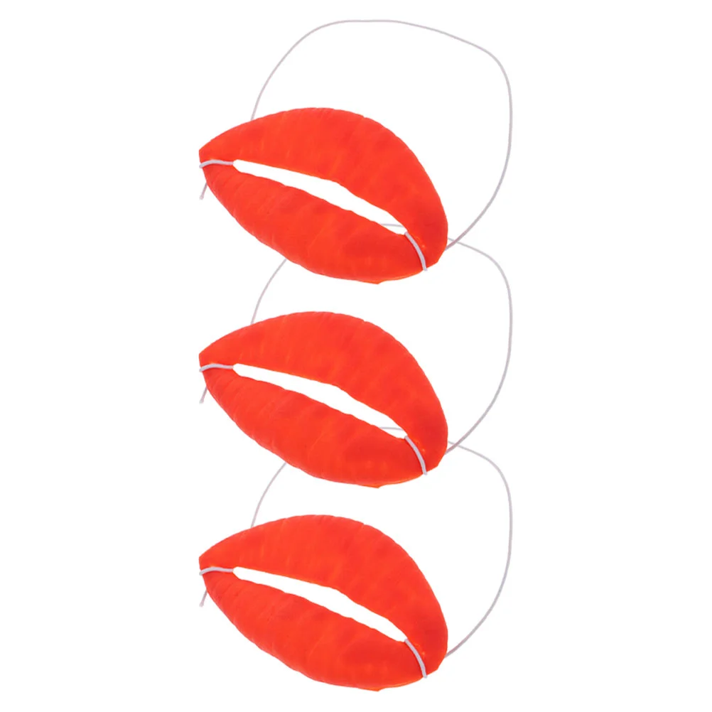 3 штуки красные латексные губы для косплея