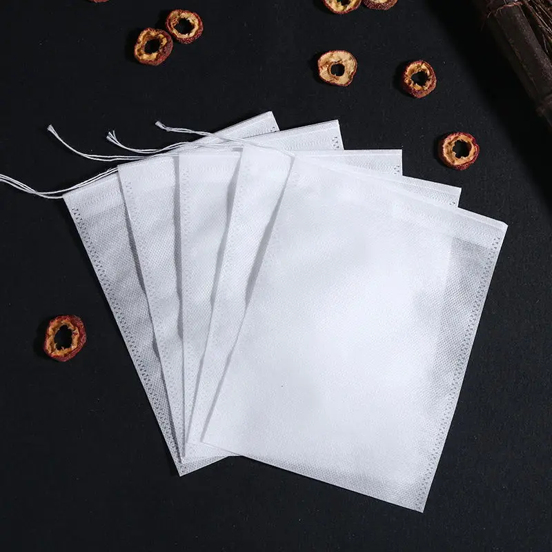 Aixiangru 100pcs Disposable Tea Bags Non-woven Fabric Seasoning Chinese Medicine Filter Accessories 10*12cm Strainer - купить по