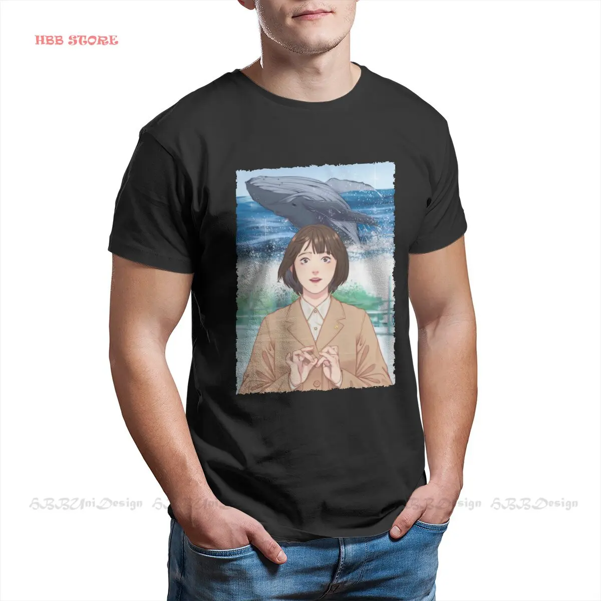 

TShirt For Men WOO YEONG WOO Tops Style T Shirt Comfortable Printed Fluffy Creative Gift