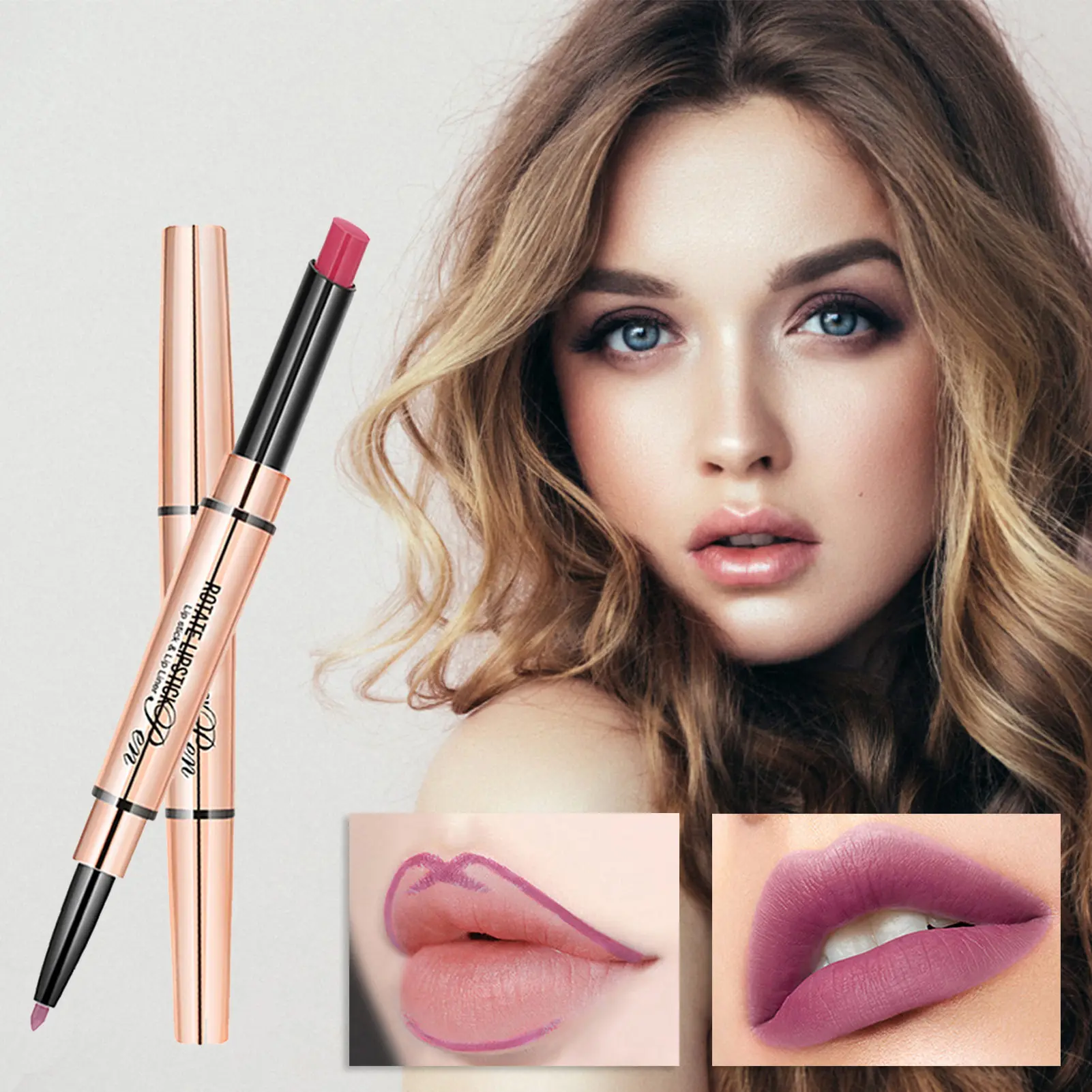 Матовая губная помада подводка для губ 2 в 1 макияжная матовая прочная