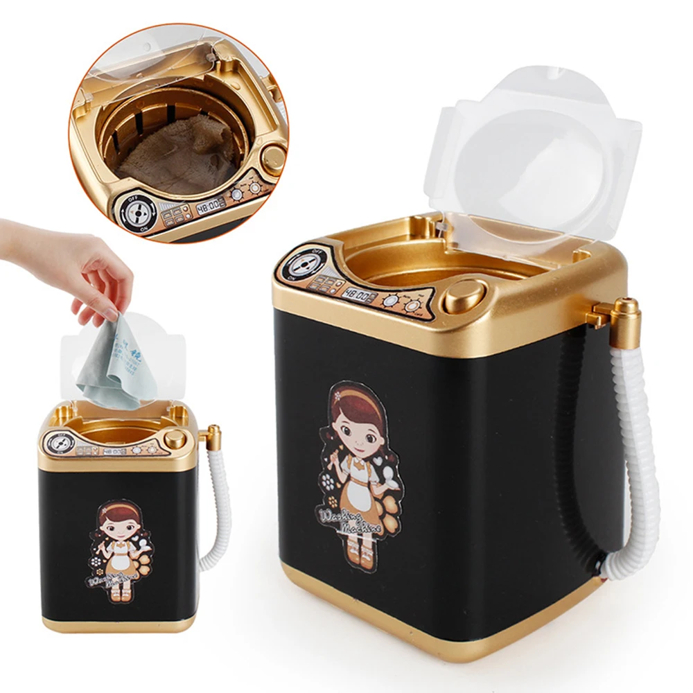 

Newly Sponge Makeup Brushe Cleaner Mini Electric Washing Machine Children Pre School Toy Pretend Play Housekeeping Toy