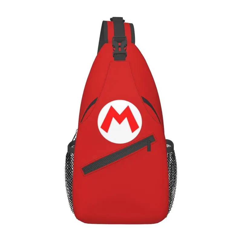 

Cartoon Game Marios Letter Printed Crossbody Sling Backpack Men Custom Shoulder Chest Bag for Travel Hiking Daypack