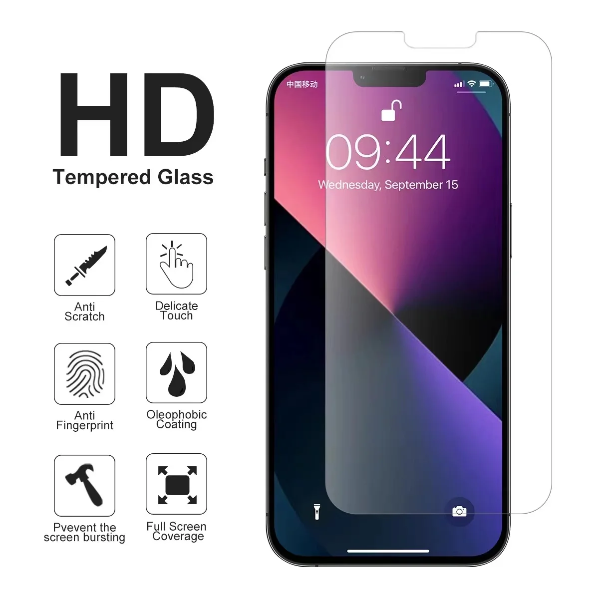 

4PCS Tempered Glass for iPhone1413 12 11 Pro Max Mini Screen Protector