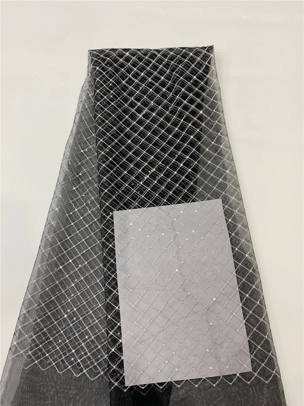 

2022 High Quality Sequence French Nigerian Sequins Net African Tulle Mesh Lace Fabric For Dress 2.5 Yards/Lot JC0302D