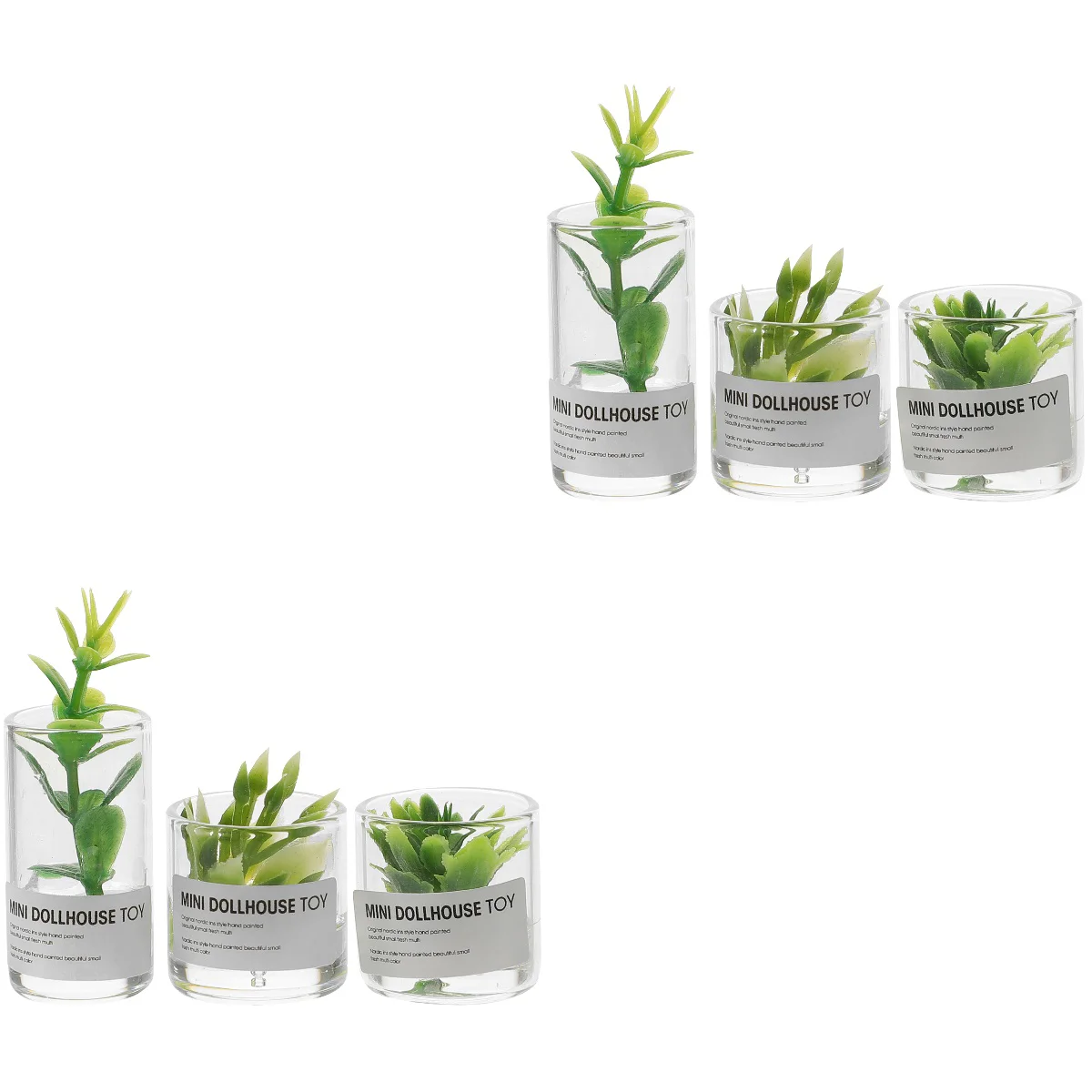 

6 Pcs House Plants Mini Prop Decor Kids Toys Accessories Tiny Bonsai Model Miniatures Potted DIY Props
