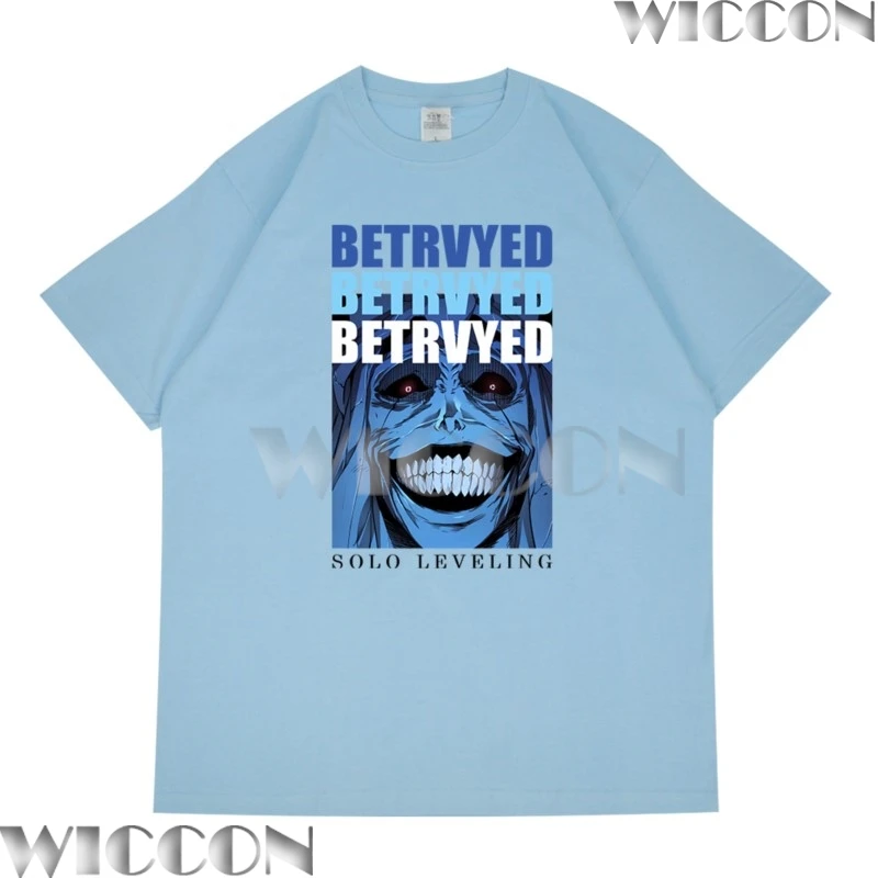 Футболка Sung Jinwoo Solo синяя черная белая серая выравнивающая косплей летний костюм