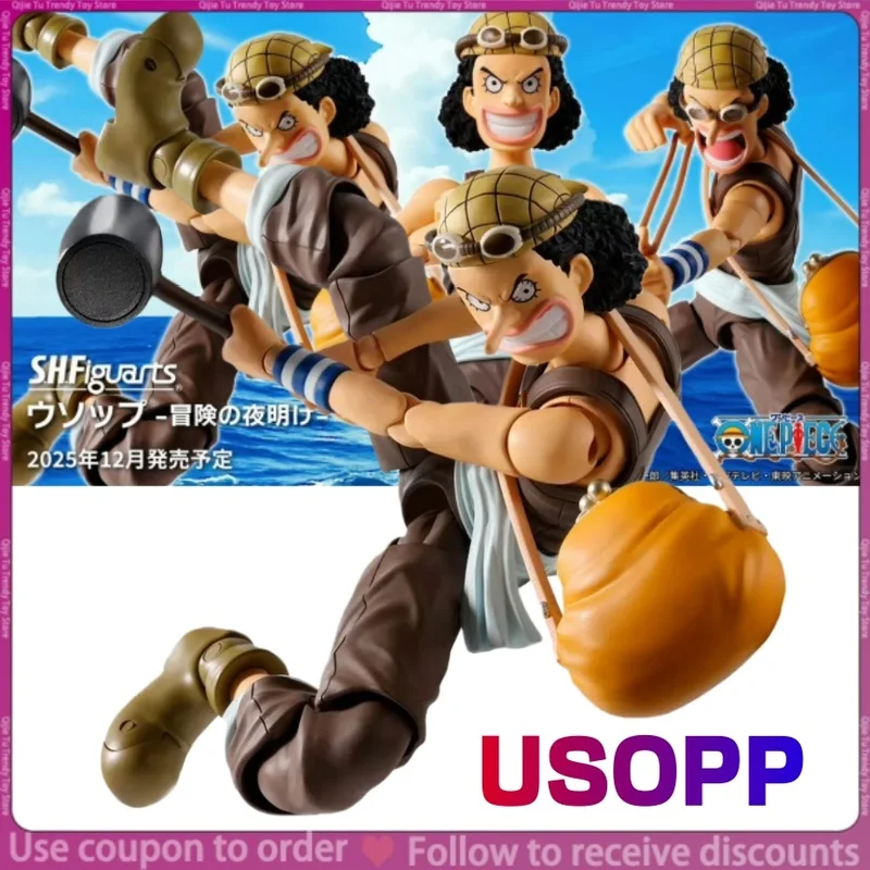 Фото В наличии: Оригинальная коллекционная фигурка Bandai Namco SHFiguarts One Piece Usopp Romance Dawn, модель для сборки, игрушка для мальчиков, подарок №1