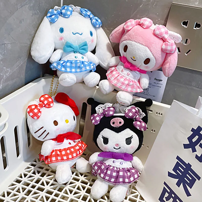 Милый плюшевый кулон sanrio hello kt kuromi my melody мягкий брелок мультяшная кукла подарок