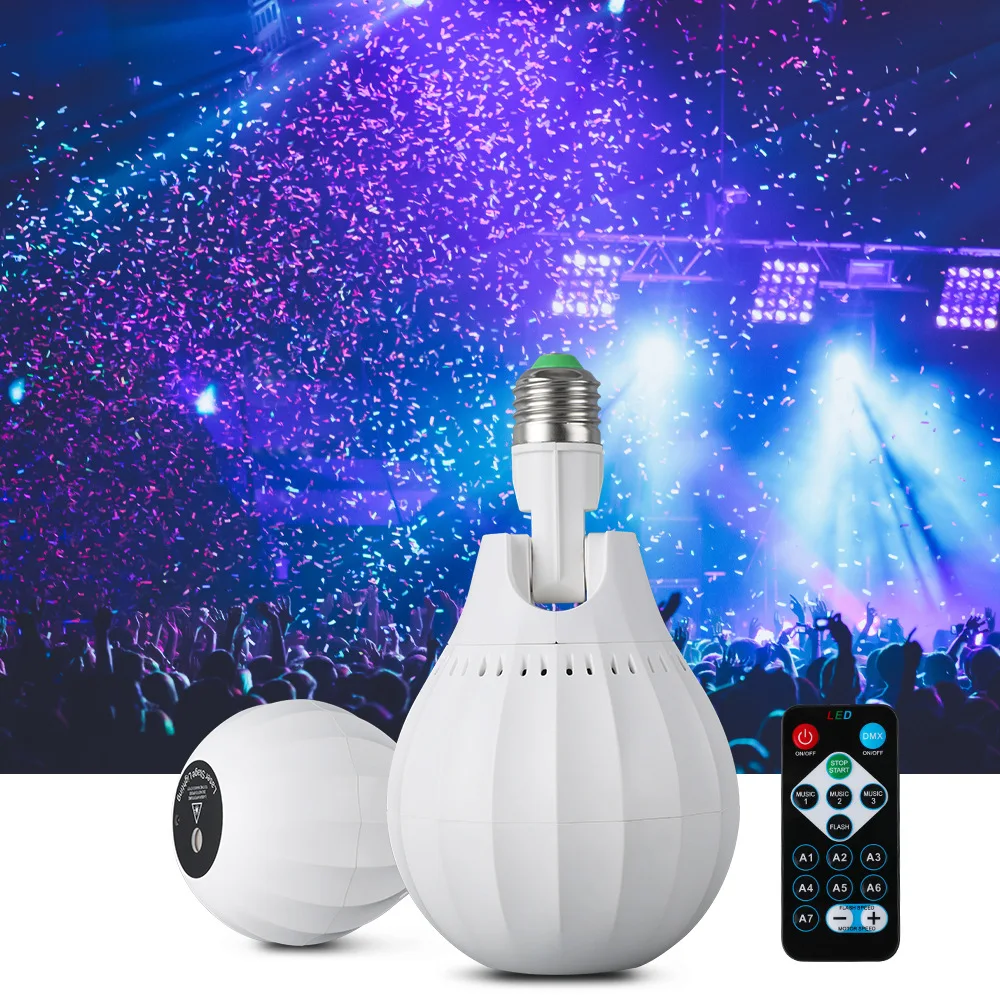 E27 Регулируемый DJ диско-шар вращающийся мини-сценический стробоскоп голосовой