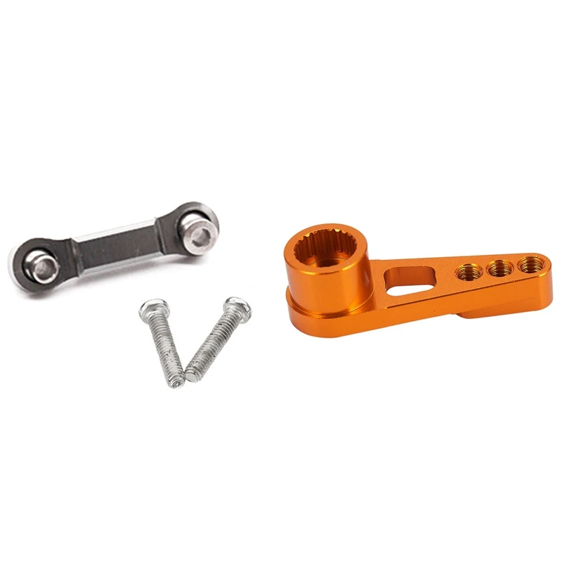 

Металлический рулевой стержень с сервоприводом, обновленные детали для радиоуправляемых автомобилей для Wltoys A959-B A969 A979, серый с сервоприводом 25T, 1 шт.