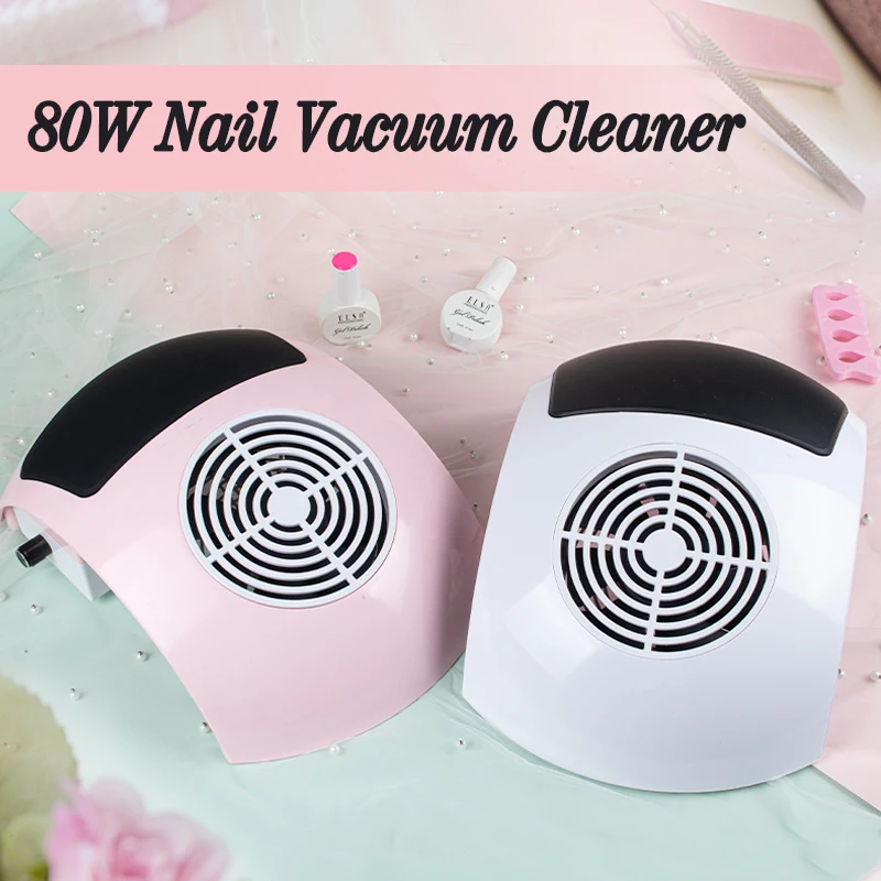 

80W Nail Dust Vacuum Cleaner Nail Dust Collecting Machine Nail Polish Cleaner Pedicure Nail Art Manicure Salon Equipment Tools