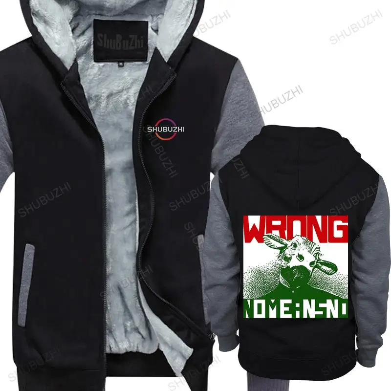 

man vintage style hoodies New Fashion Men's Wrong Nomeansno Party Tops fleece hoody Cotton Fabric warm coat Normal winter jacket
