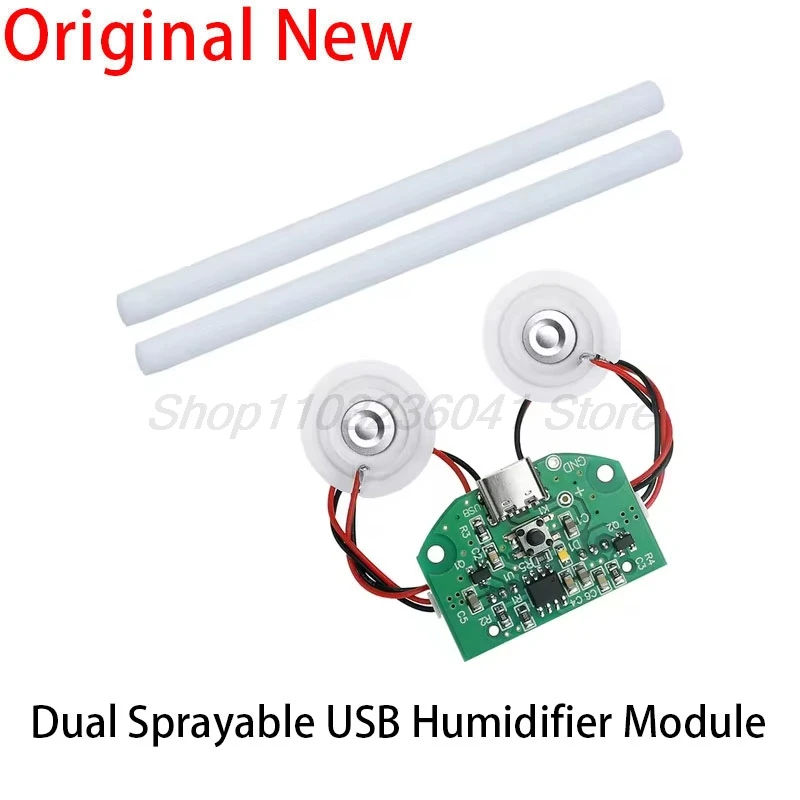 

DC5V Type-C Интерфейс Мини-увлажнитель с двойным распылением Модуль распыления Micro USB Ультразвуковой распылительный увлажнитель Модуль распыления DIY Kit