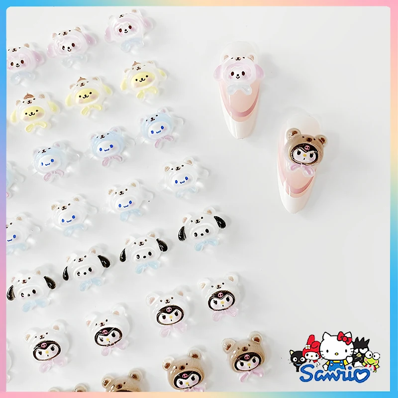 

Kawaii 30Pcs Sanrios Cinnamoroll Nail Part Accessories Kuromi Hellokitty Melody Pompompurin Pochacco Anime Nail Decoration Gifts