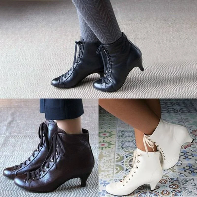 

Женские ботильоны на шнуровке, однотонные ботинки из флока с острым носком, винтажные короткие сапоги, большие размеры, Осень-зима 2021