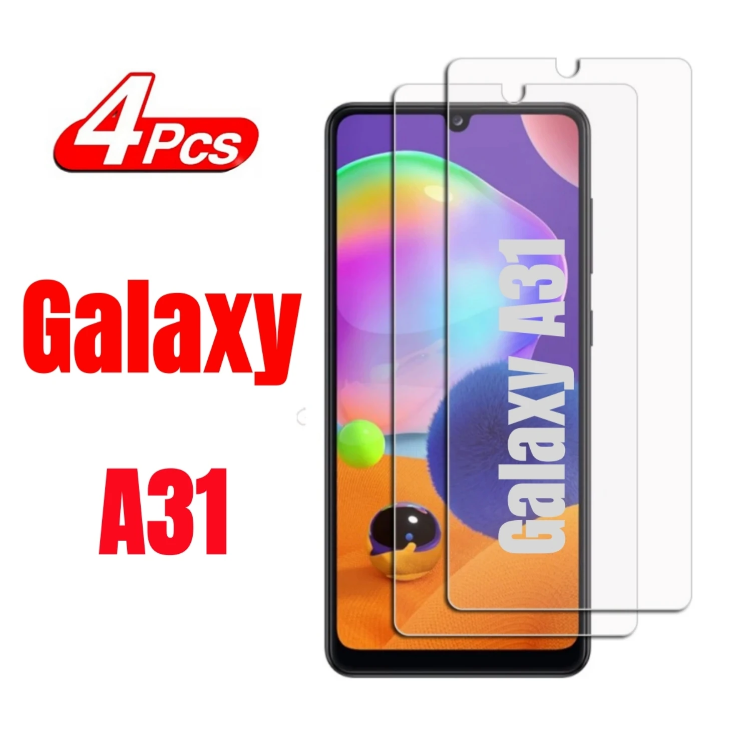 2/4 шт. 9H закаленное стекло для Samsung Galaxy A31 Защитная стеклянная пленка экрана