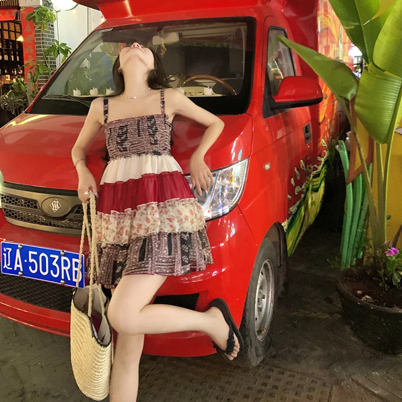 

Женское шифоновое платье-комбинация в стиле ретро