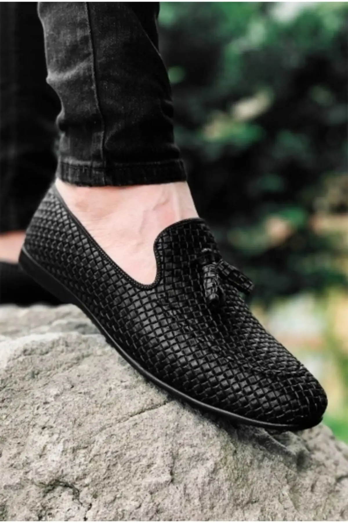 

Men's Shoes Black Faux Leather Casual Summer New Style Men Loafers Soft Comfortable Comfortable Shoes
