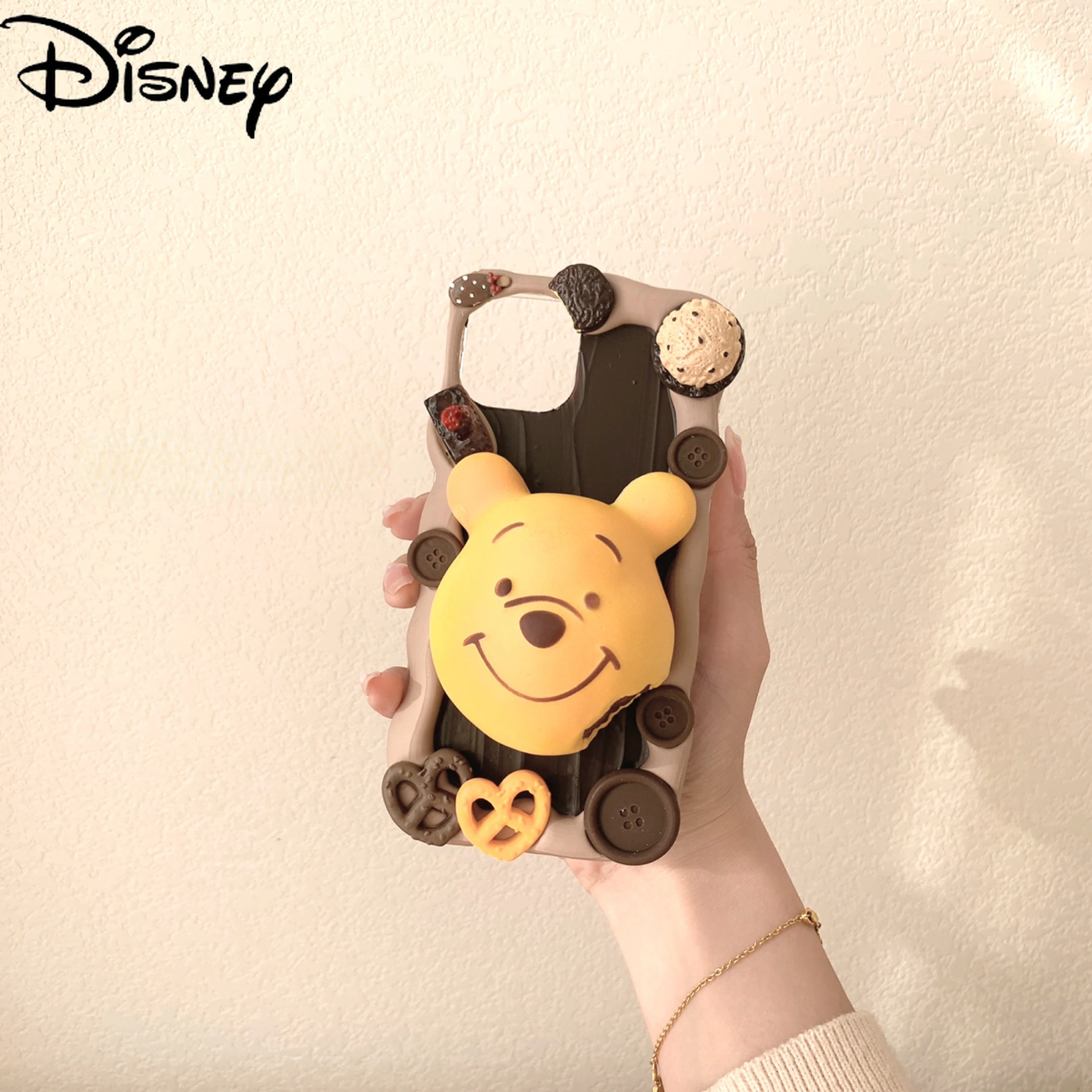 

Disney Winnie The Pooh for Iphone 13 Pro 13 Pro Max Cartoon 3D Case for IPhone 12 12 Pro 12 ProMax Cream Glue Mobile Phone Case