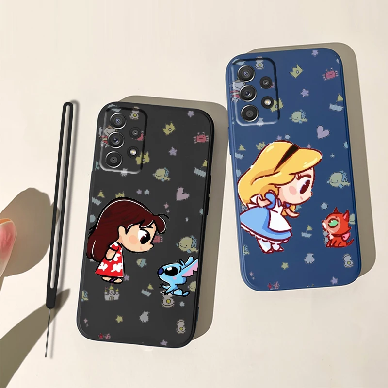 

Anime Princess Cute For Samsung Galaxy A54 A34 A14 A73 A53 A33 A23 A13 A72 A52 A32 A22 Liquid Rope Soft Phone Case Coque Capa