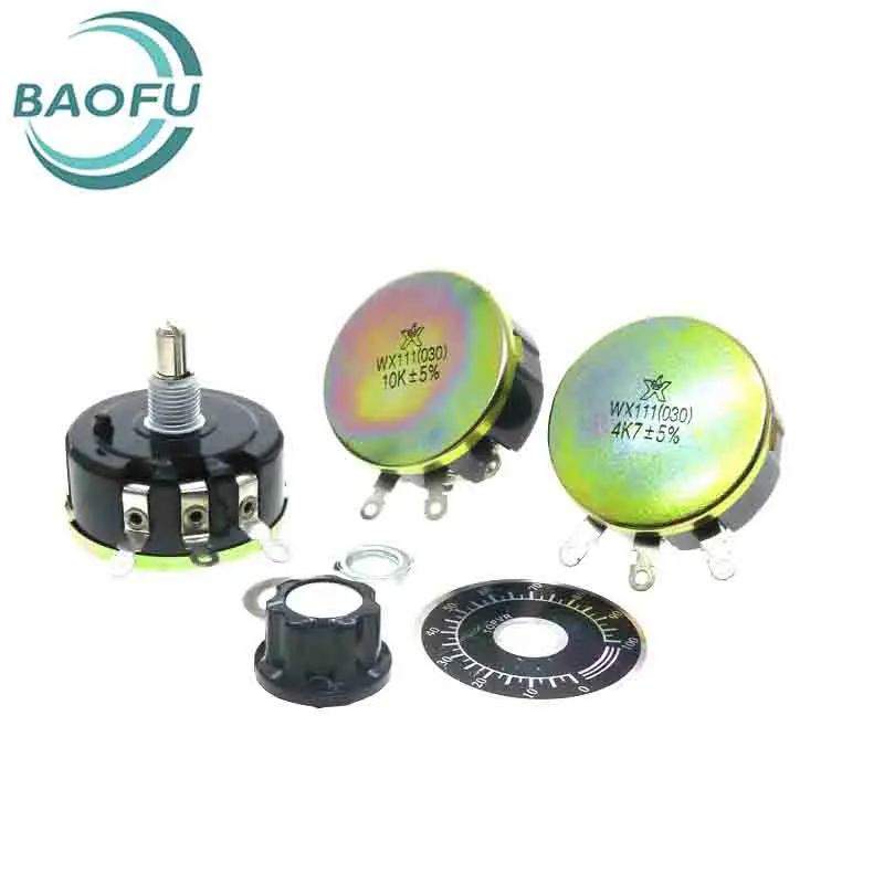 5 шт. WX111/3 Вт (030) однокатушечный ранечный потенциометр 100R 1K 1K5 2K2 4K7 10K 22K 47K