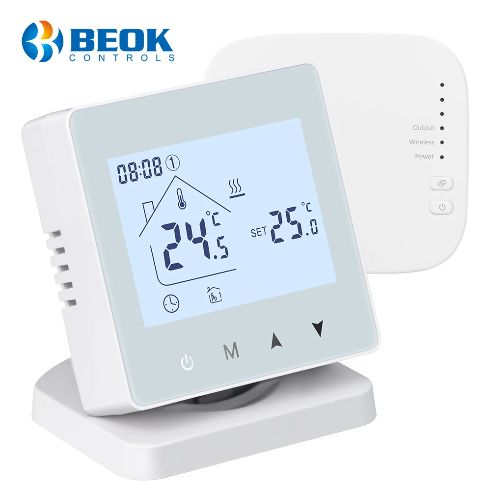 Беспроводной Wi-Fi термостат Beok RF 433 для газового котла | AliExpress