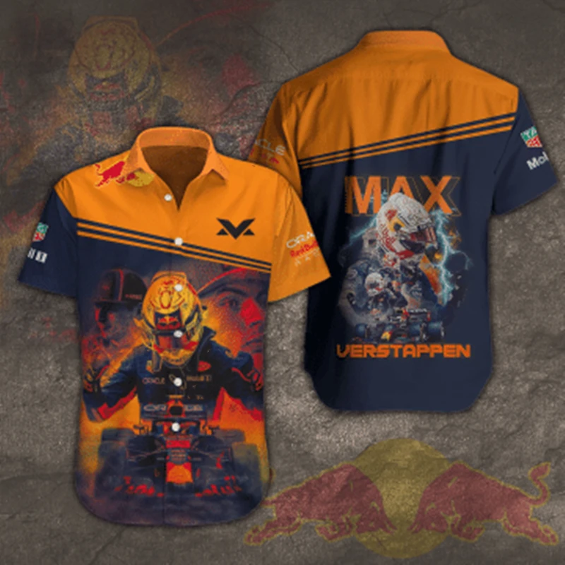 

F1 T Shirt POLO Summer New Men's Hawaiian T-Shirt, 3D Printed F1 Racing Casual Plus Size Top