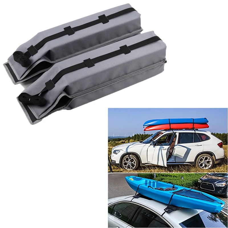 

Universal Car Soft Roof Rack Cross Bars Space Saving Protection Pads Luggage Rack For Cars Top Luggage Carrier Rails Load 75kg