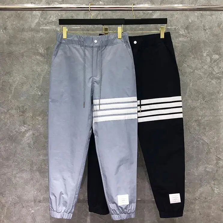 

Tall Big Loose Casual Sports Trousers Men New Sweatpants New Fashion Spring Panelled Tracksuit Bottoms Jogger Track Pants