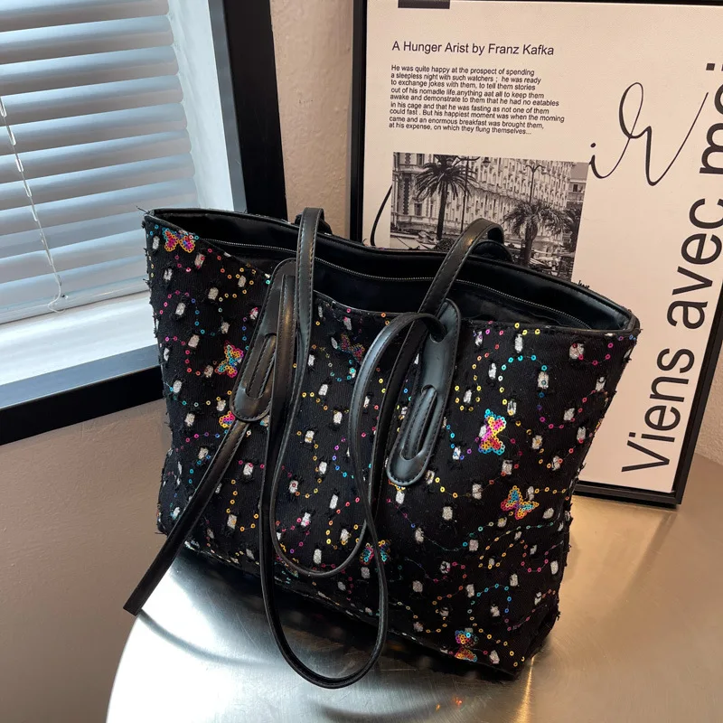 

Women Canvas Shoulder Bag Ladies Casual Shopping Bags Large Capacity Simple Handbags New Student Tote Books Bag For Girls