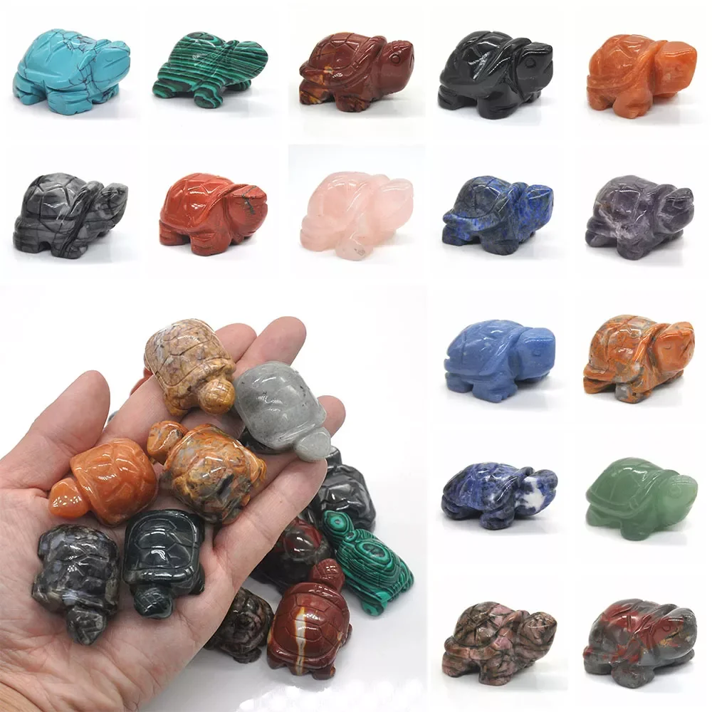 

1 шт., фигурка черепахи, натуральный исцеляющий кристалл, драгоценный камень, животное, украшение для дома, оптовая продажа