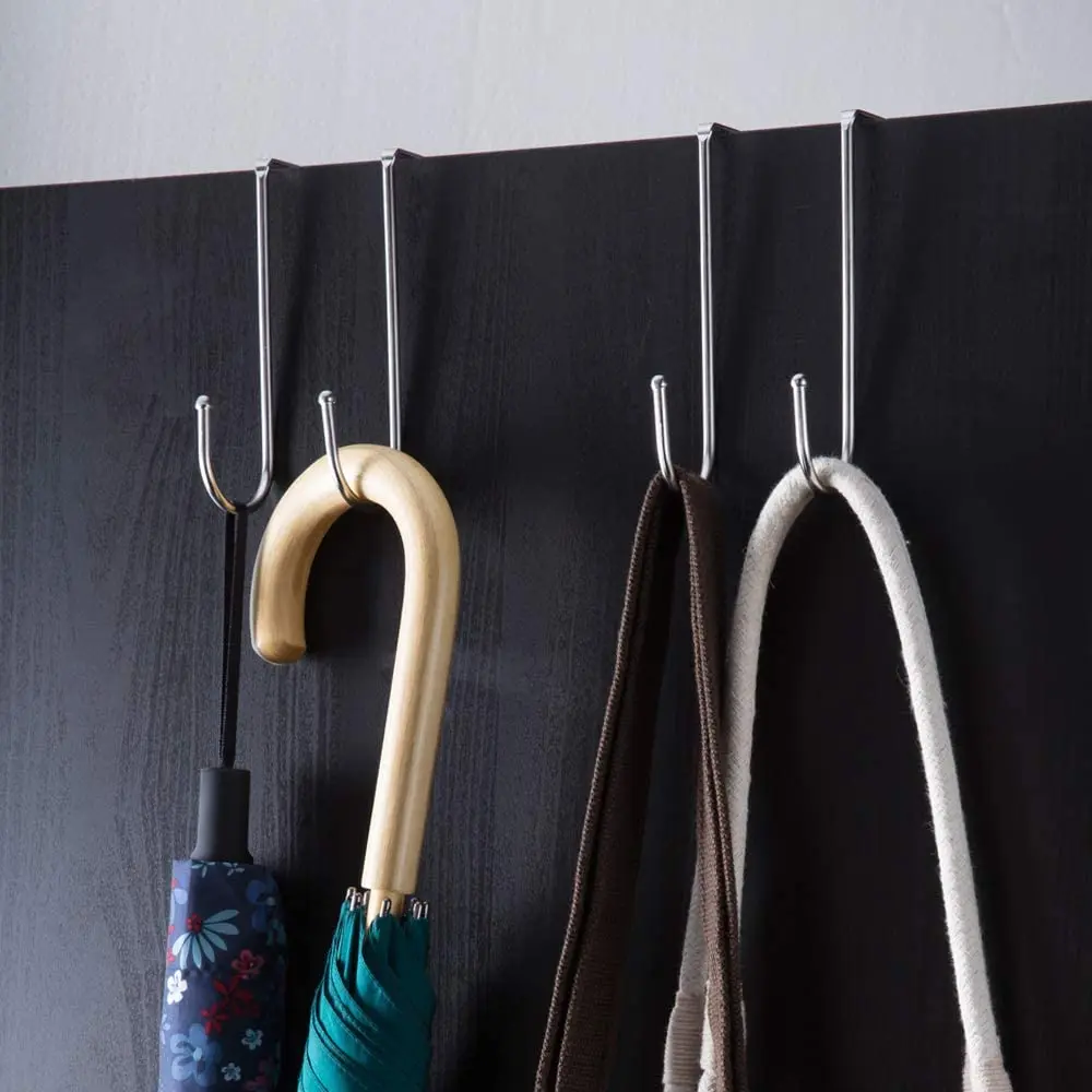 

Over Door Hook Heavy Duty Hooks for Hanging - Single Hook Loads up to 50lbs for Kitchen, Bathroom, Bedroom and Office