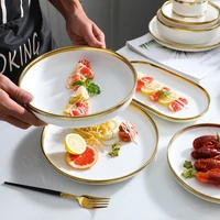 nordic ceramic tableware light luxury dish spoon set phnom penh matte white creative home hotel restaurant salad bowl vajilla