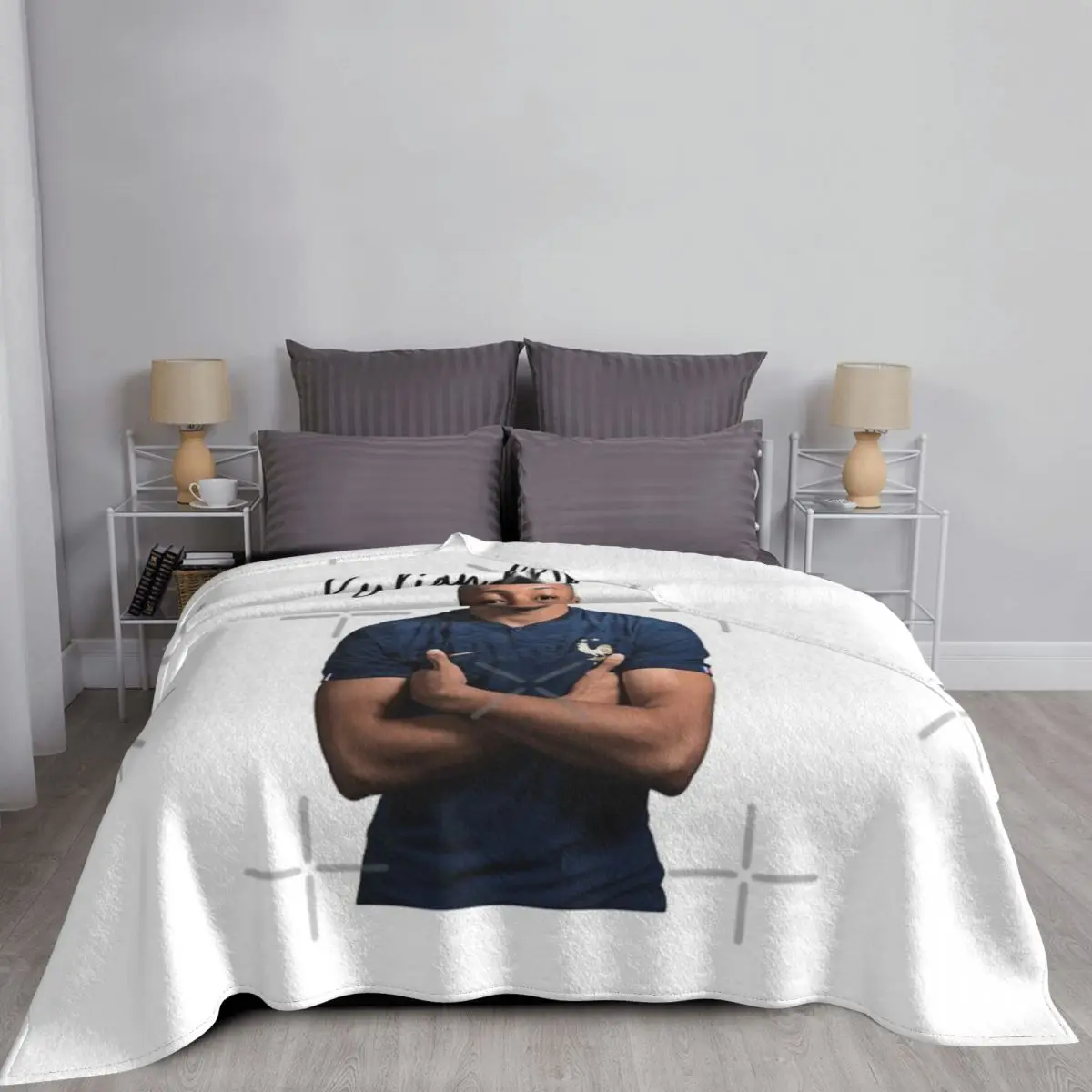 Одеяло Kylian Mbappe Покрывало на кровать зиму