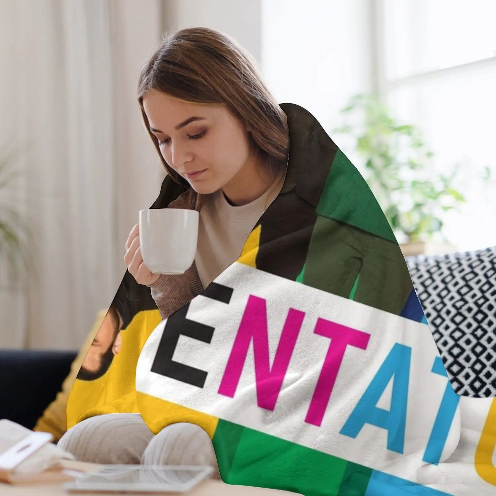 Полноцветное одеяло пентатоникс для декоративного дивана утяжеленные мягкие