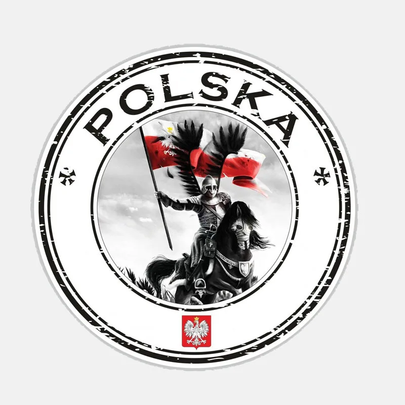 

1 PCS 11.2CM*11.2CM Accessories Round Poland Polska Husarz Decal Car Sticker