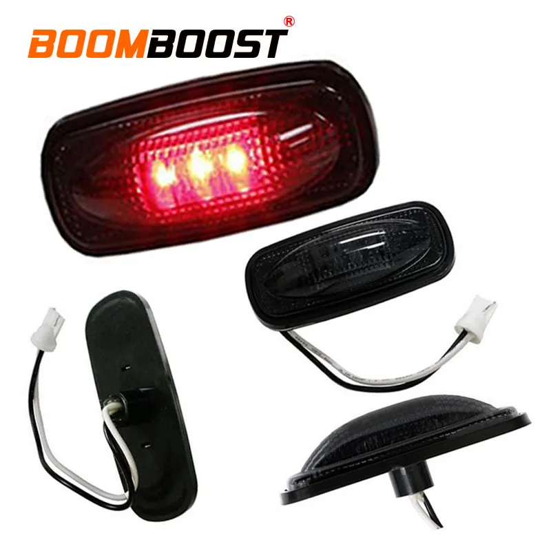 Car Side Light Smoked Shell 1 Pc Piranha Lamp Beads 6000K 3LED Pickup Truck Red/Yellow ABS+PC Material For Dodge Ram 2003-2009 |