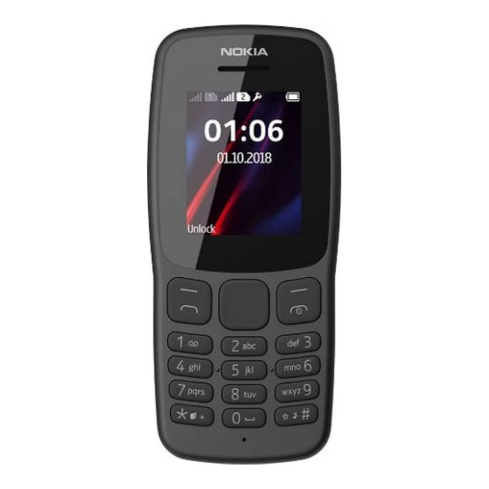 Смартфон Nokia 106 TA-1114 Grey 1.8" 40MB 11MB Dual Sim 800 мАч |