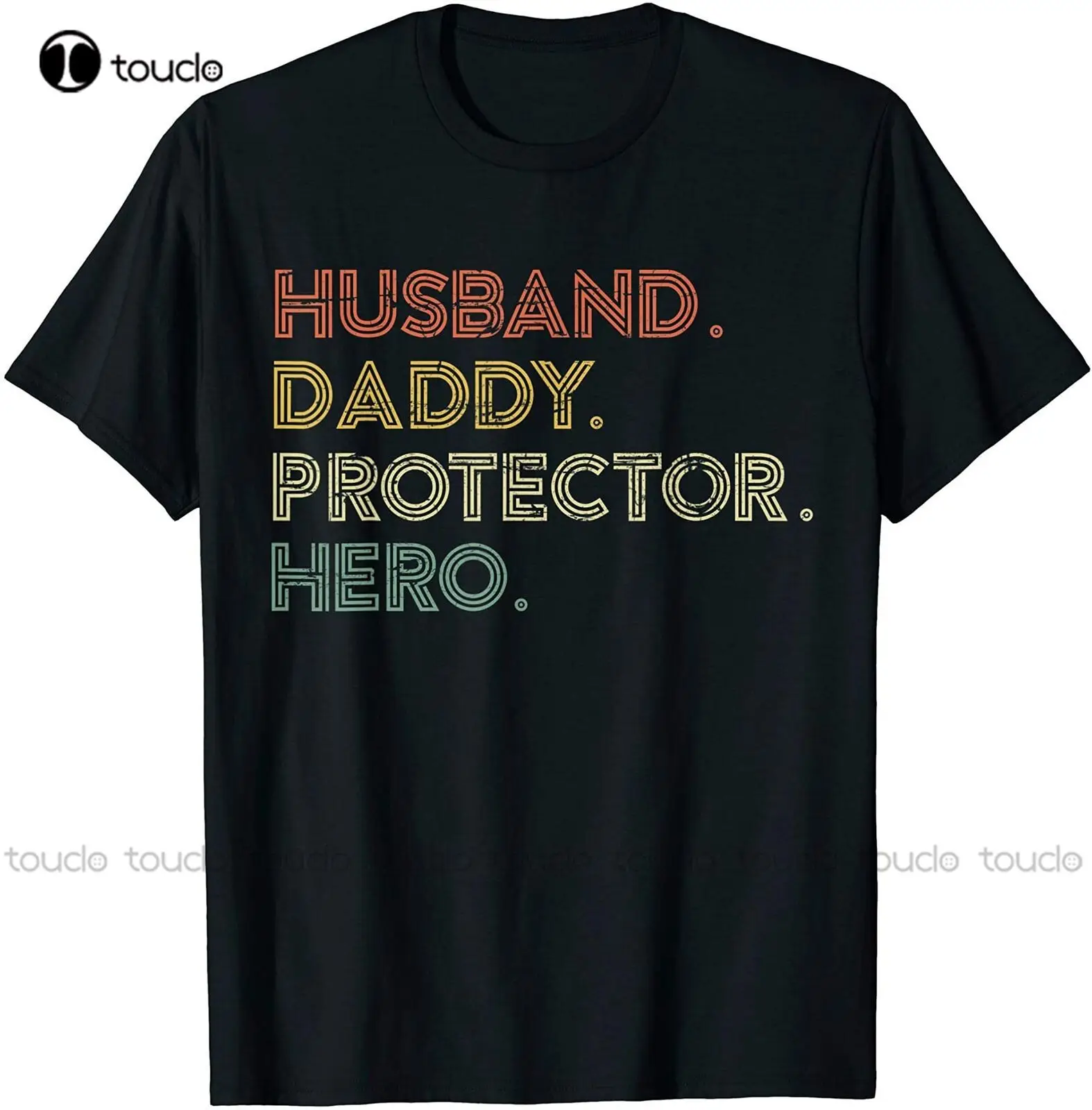 

Mens Husband Daddy Protector Hero Cute Fathers Day Gift From Wife T-Shirt Funny Unisex Women Men Tee Shirt