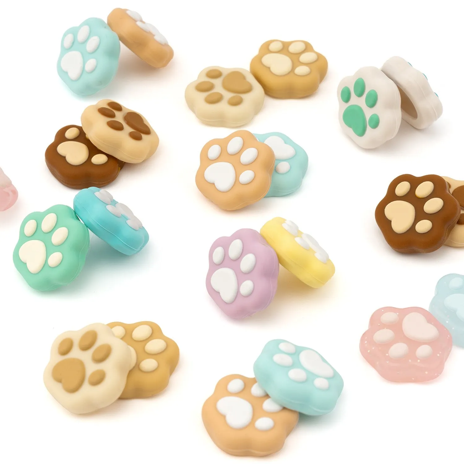 

Geekshare 4PCS Thumb Grip for Nintendo Switch / OLED /Switch Lite Cute Silicone Cat Claw Joystick Cover For NS Accessories