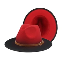 fedora hat women men felted winter gradient color wide brim 2021 new panama hats for women jazz cap pamelas y tocados para bodas