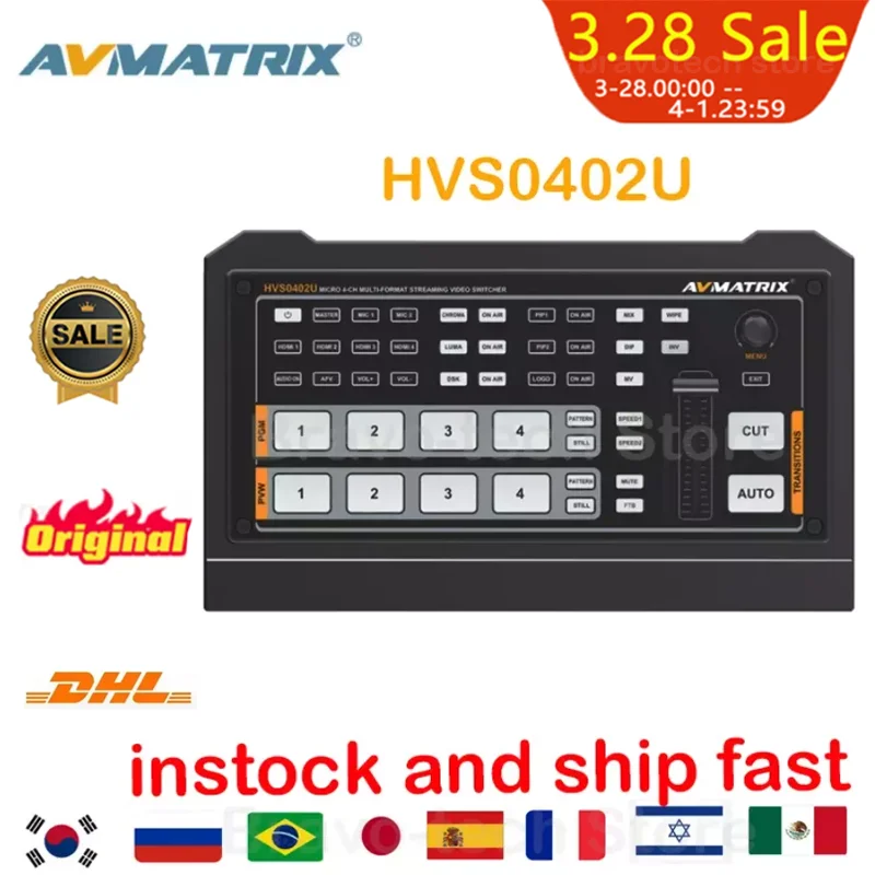 Avmatrix HVS0402U микро 4-канальный HDMI-совместимый переключатель потокового видео в